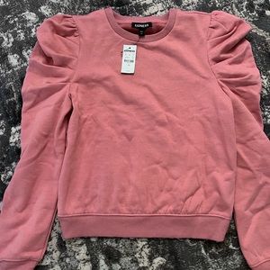 Express crewneck, puffy sleeve sweatshirt.